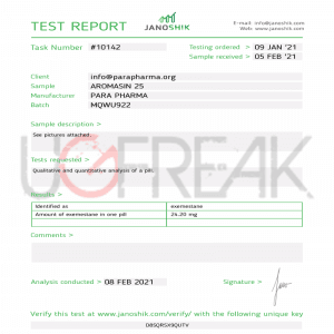 AROMASIN 25 Para Pharma INTL | UGFREAKS: Steroids For Sale Online | Buy Steroids USA